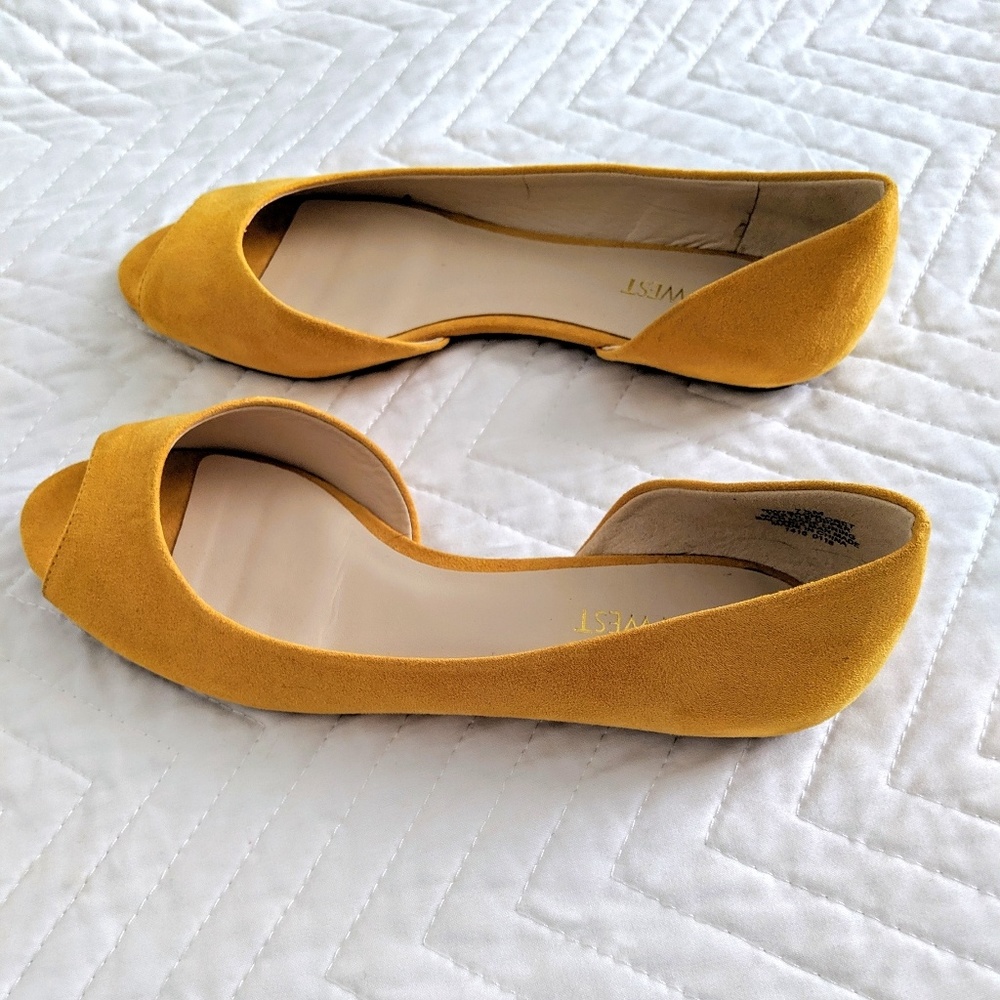 Nine West yellow flats